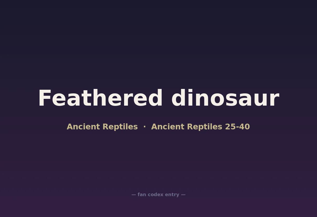 Feathered dinosaur